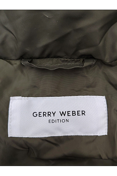 GERRY WEBER Dámská khaki prošívaná dlouhá zimní bunda s kapucí Velikost DE 36 | GERRY WEBER | obrázek 8