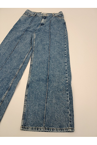 MANGO Dámské modré džíny s vysokým pasem wide leg Velikost EU 40 | MANGO | obrázek 4