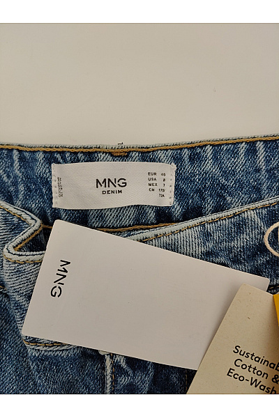 MANGO Dámské modré džíny s vysokým pasem wide leg Velikost EU 40 | MANGO | obrázek 5