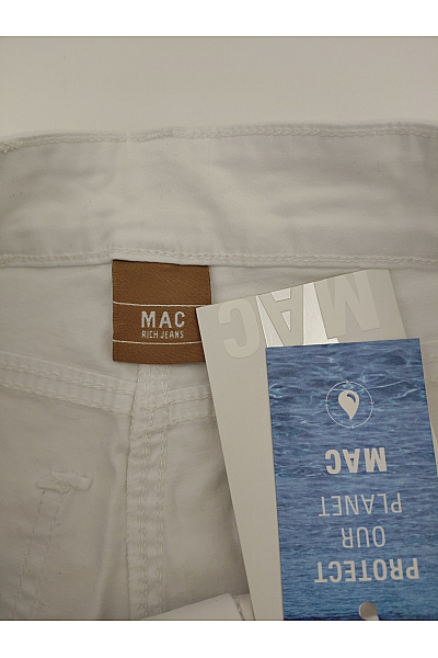 MAC Bílé bavlněné chino kalhoty s kapsami a rozparkem Velikost EU 36 / 26 | MAC | obrázek 4