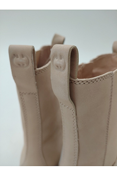 GERRY WEBER Béžové kožené kotníkové boty na zip s vysokou podrážkou Vel. EU 41 | GERRY WEBER | obrázek 7