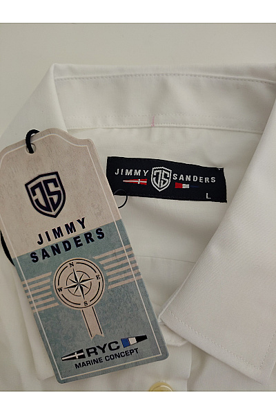 JIMMY SANDERS Bílá bavlněná dámská košile s dlouhým rukávem a výšivkou Velikost L | JIMMY SANDERS | obrázek 7