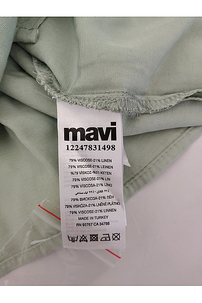 MAVI Dámská khaki košile s krátkým rukávem volná ležérní Velikost L | MAVI | obrázek 5