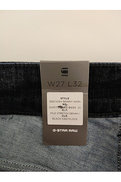 G-Star Dámské černé bavlněné skinny džíny s vysokým pasem Velikost W27 L32 | G-Star | obrázek 9