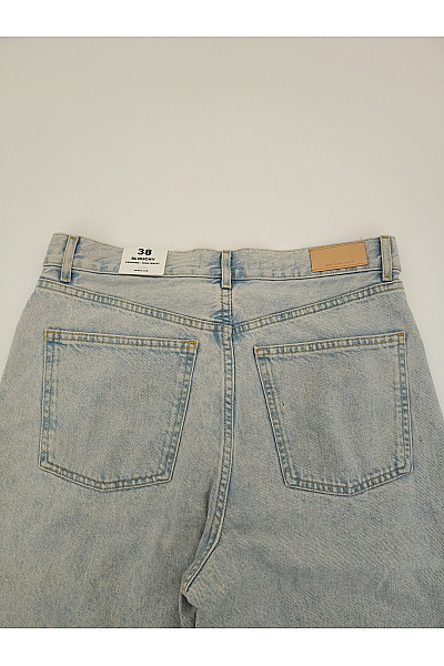 MANGO Dámské bavlněné džíny mom fit seprané s vysokým pasem Velikost EU 38 | MANGO | obrázek 7