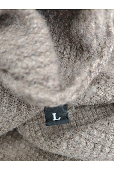 LAWRENCE GREY Hnědý kašmírový pulovr pletený basic Vel. L | LAWRENCE GREY | obrázek 6