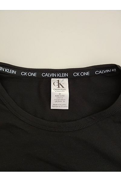 Calvin Klein Dámské černé bavlněné tričko s krátkým rukávem a nápisem Vel. M | Calvin Klein | obrázek 6