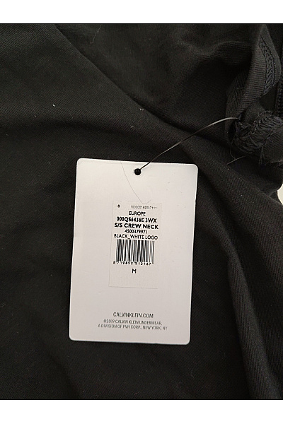Calvin Klein Dámské černé bavlněné tričko s krátkým rukávem a nápisem Vel. M | Calvin Klein | obrázek 7