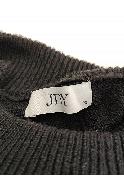 JDY Černý pletený pulovr se stojáčkem a balonovými rukávy Vel. XL | JDY | obrázek 5