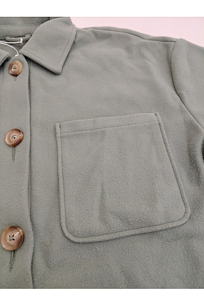 VILA Dámská khaki košilová přechodová bunda oversize Velikost M | VILA | obrázek 5