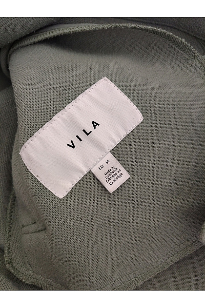 VILA Dámská khaki košilová přechodová bunda oversize Velikost M | VILA | obrázek 8