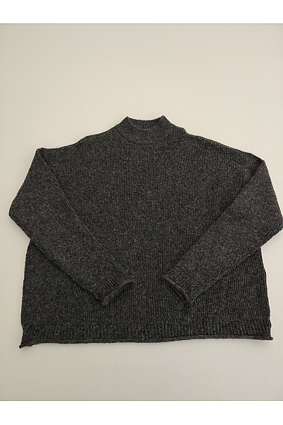 VERO MODA Dámský šedý pletený žebrovaný pulovr se stojáčkem oversized Vel. EU S | VERO MODA | obrázek 2