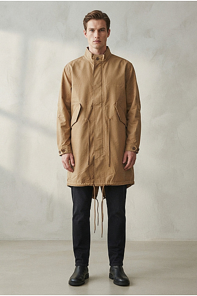 DRYKORN Bavlněná Khaki Parka Přechodová Velikost EU XL