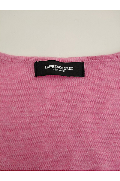 LAWRENCE GREY Dámský růžový pulovr s výstřihem do V basic Velikost XL | LAWRENCE GREY | obrázek 5