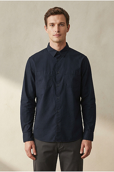 JACK & JONES Pánská Bavlněná Košile S Dlouhým Rukávem Regular Fit Vel. L