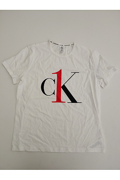 Calvin Klein Bílé bavlněné dámské tričko s krátkým rukávem a nápisem Velikost M | Calvin Klein | obrázek 2