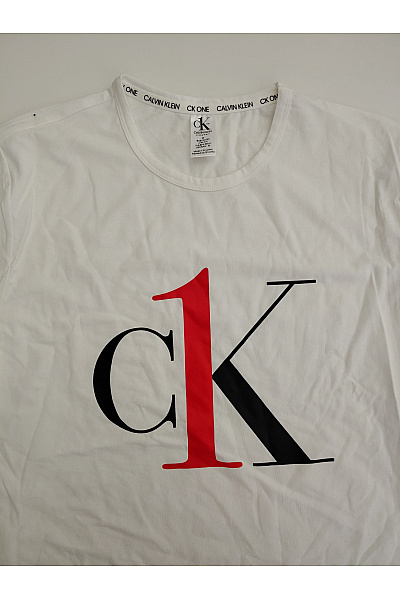 Calvin Klein Bílé bavlněné dámské tričko s krátkým rukávem a nápisem Velikost M | Calvin Klein | obrázek 3