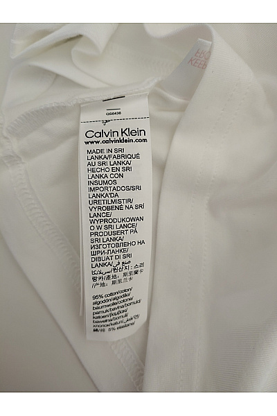 Calvin Klein Bílé bavlněné dámské tričko s krátkým rukávem a nápisem Velikost M | Calvin Klein | obrázek 4