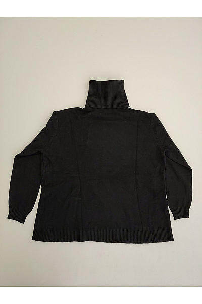 Soft cashmere Černý pletený rolák basic Vel. XL | soft cashmere | obrázek 7