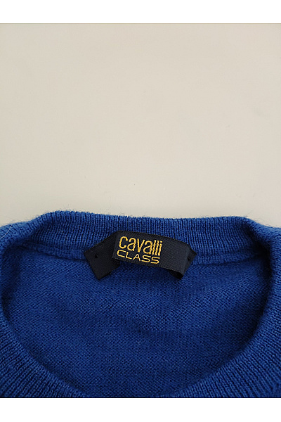 Royal class Modrý vlněný dámský pulovr basic Velikost M | royal class | obrázek 4
