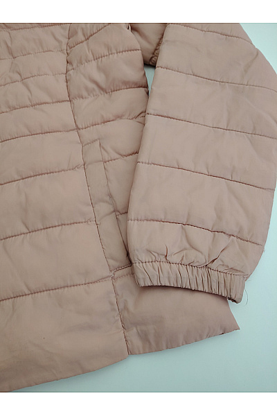 ONLY Dámská růžová prošívaná přechodná bunda s kapucí Vel. M | ONLY | obrázek 3