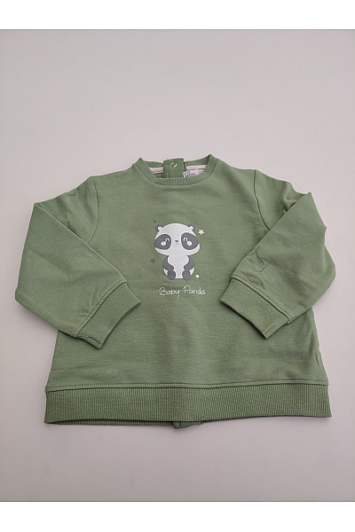 Street Monkey Dětská bavlněná souprava khaki mikina a pruhované kalhoty Vel. 24 | Street Monkey | obrázek 3