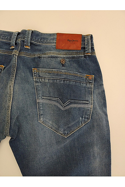 Pepe Jeans Pánské bavlněné džíny rovné s dírami Velikost W34/L34 | Pepe Jeans | obrázek 9