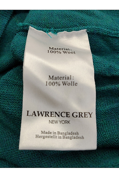 LAWRENCE GREY Pánský vlněný zelený pulovr s límečkem a knoflíky Vel. L | LAWRENCE GREY | obrázek 5