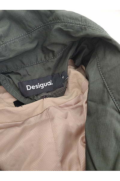 DESIGUAL Béžový bavlněný trenčkot s páskem Velikost M | DESIGUAL | obrázek 7