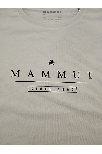 MAMMUT Bílá bavlněná mikina s potiskem crewneck Vel. EU L | MAMMUT | obrázek 4
