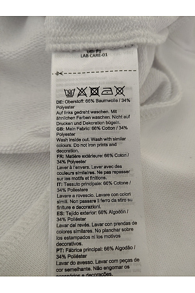 MAMMUT Bílá bavlněná mikina s potiskem crewneck Vel. EU L | MAMMUT | obrázek 6