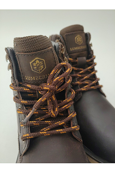 LUMBERJACK Pánské kožené kotníkové boty šněrovací podzimní zimní Velikost 40.5 | LUMBERJACK | obrázek 4