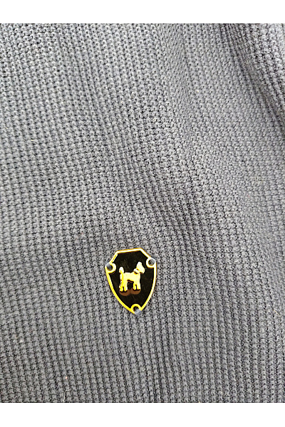 Williot Pánský modrý pletený pulovr se stojáčkem na zip Velikost 2XL | williot | obrázek 4