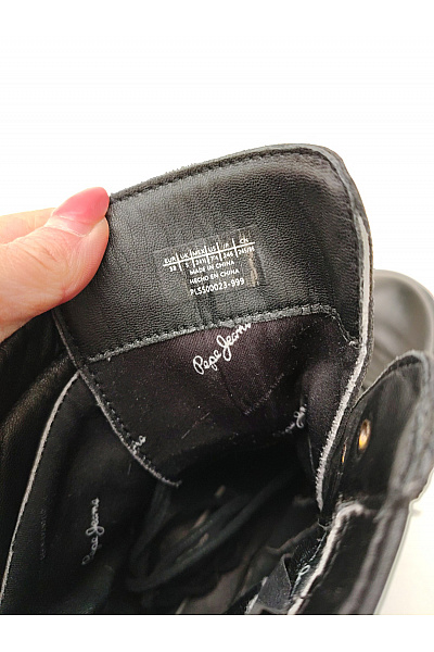 Pepe Jeans Černé kotníkové boty se šněrováním a přezkou Velikost EU 38 | Pepe Jeans | obrázek 10