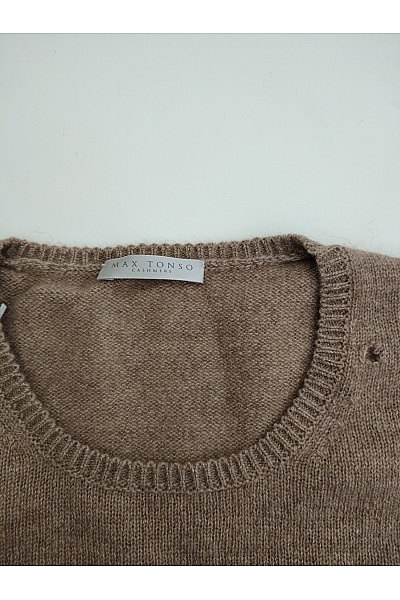 MAX TONSO CASHMERE Dámský kašmírový pulovr basic hnědý Vel. L | MAX TONSO CASHMERE | obrázek 4