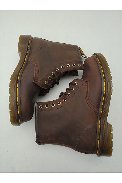 Dr.Martens Hnědé kotníkové šněrovací boty s kulatou špičkou Velikost 40 | Dr.Martens | obrázek 13