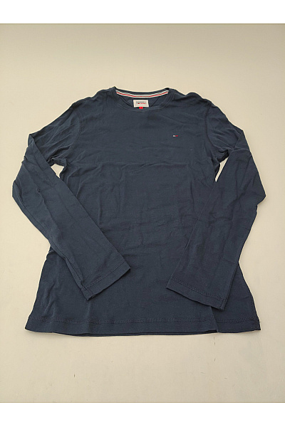 TOMMY HILFIGER Pánské modré bavlněné tričko s dlouhým rukávem basic Velikost L | TOMMY HILFIGER | obrázek 2