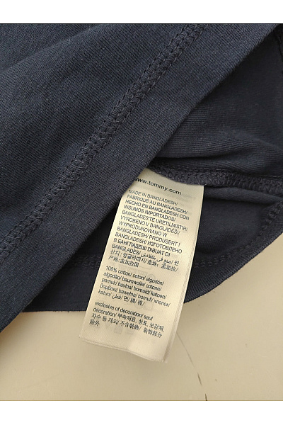 TOMMY HILFIGER Pánské modré bavlněné tričko s dlouhým rukávem basic Velikost L | TOMMY HILFIGER | obrázek 5