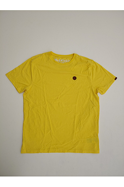 Alife and kickin Žluté bavlněné pánské tričko s krátkým rukávem a kulatým výstřihem basic Velikost XL | alife and kickin | obrázek 2