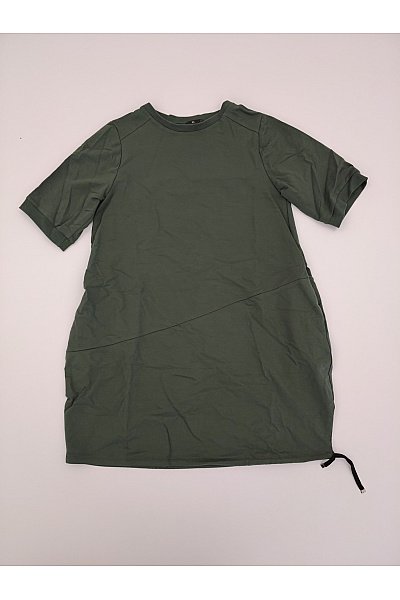 MOE Dámské khaki mikinové šaty s kapsami Vel. XL | MOE | obrázek 2