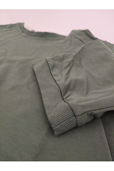 MOE Dámské khaki mikinové šaty s kapsami Vel. XL | MOE | obrázek 4