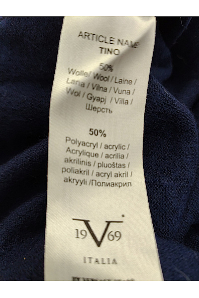 VERSACE Dámský vlněný pulovr modrý basic Vel. XL | VERSACE | obrázek 3