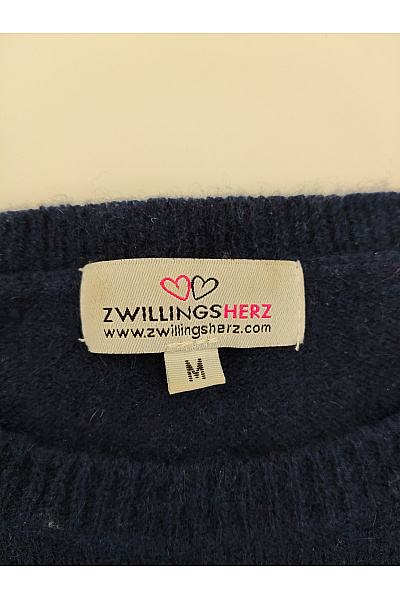 Zwillingsherz Dámský kašmírový pulovr modrý basic Vel. M | Zwillingsherz | obrázek 7