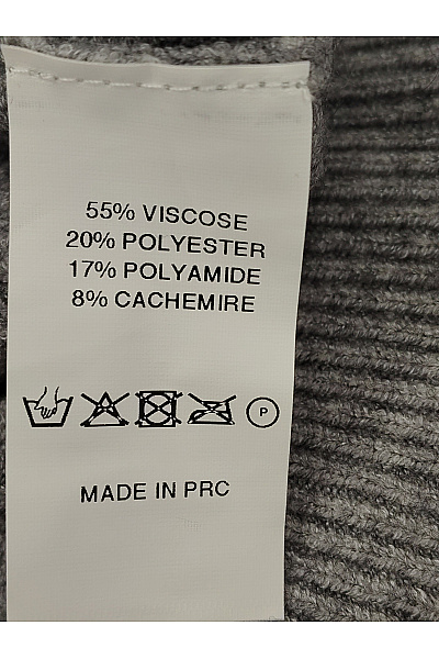 Soft cashmere Šedý pletený kardigan s copánkovým vzorem na knoflíky Velikost M | soft cashmere | obrázek 6