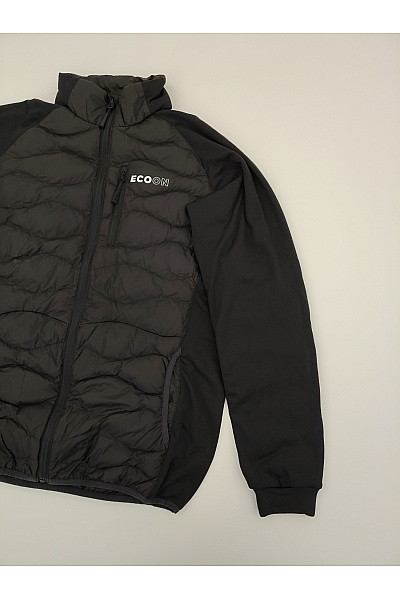 ECOON Černá pánská prošívaná sportovní bunda se zipem | ECOON | obrázek 3