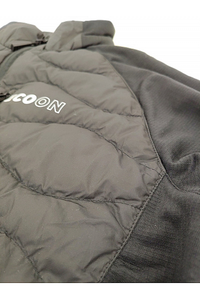 ECOON Černá pánská prošívaná sportovní bunda se zipem | ECOON | obrázek 5