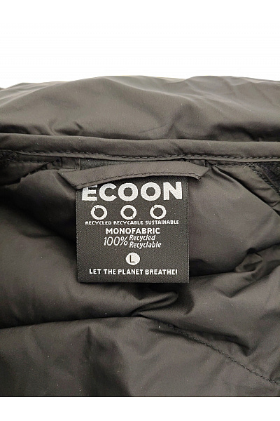ECOON Černá pánská prošívaná sportovní bunda se zipem | ECOON | obrázek 8