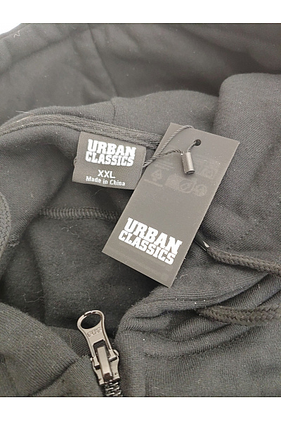 URBAN CLASSICS Pánská bavlněná mikina na zip s kapucí Velikost XXL | URBAN CLASSICS | obrázek 6