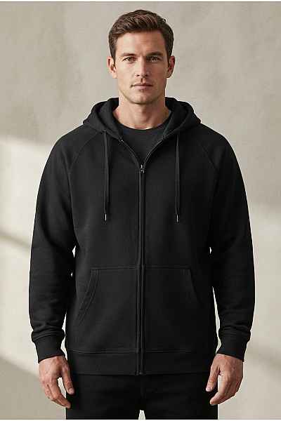 URBAN CLASSICS Pánská Bavlněná Mikina Na Zip S Kapucí Velikost XXL