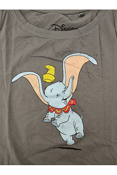 DISNEY Šedé bavlněné tričko s krátkým rukávem a potiskem Dumbo Velikost 12/L | DISNEY | obrázek 3